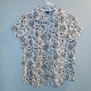 Badic Editions Brown Floral Top